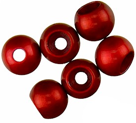 Wapsi Painted Tungsten Bomb Beads-Red