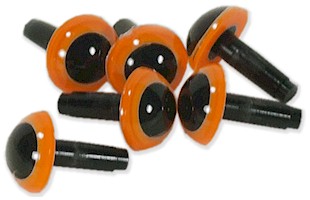 Wapsi Solid Plastic Eyes-Fl Orange