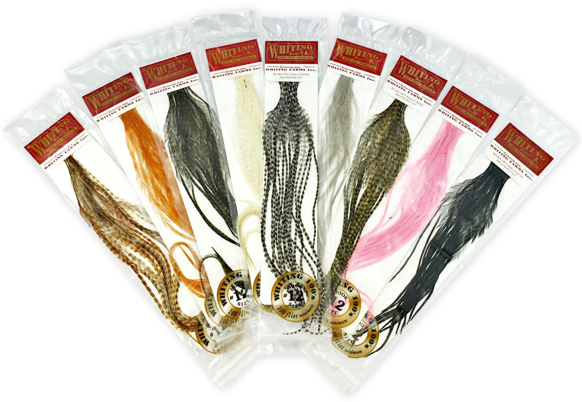 Whiting Farms 100 Saddle Hackle Packs