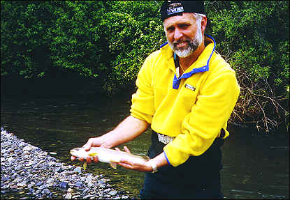 Steve with trout taken during the P.M.D. Hatch...