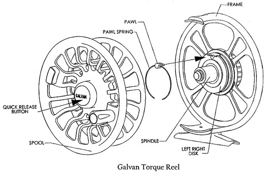 The Galvan Torgue Large Arbor Fly Reel